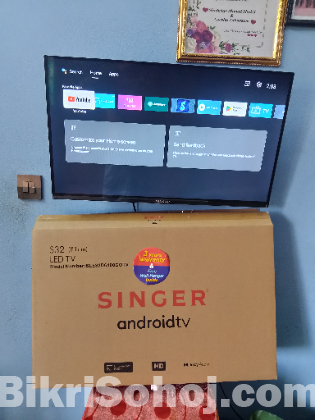 SINGER 32 Inch HD Frameless Android Google